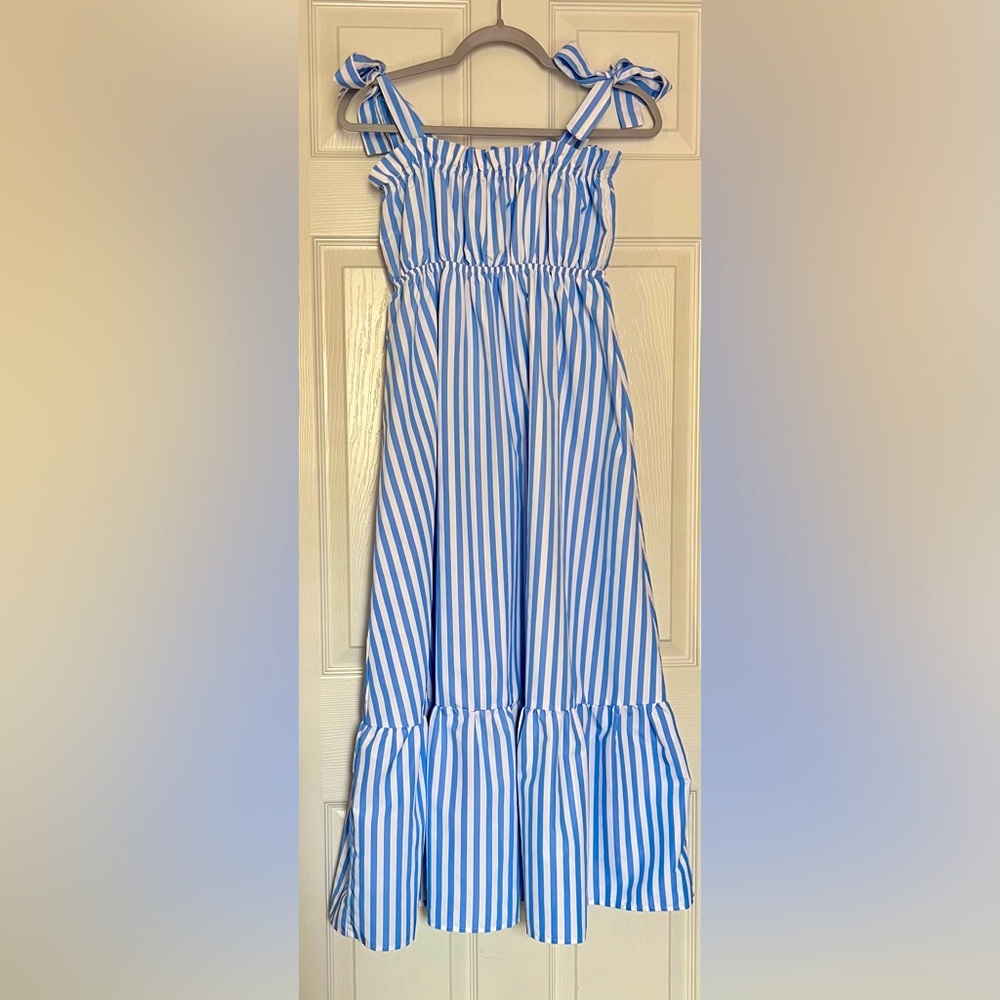 SHEIN Blue and White Striped Women’s Maxi Dress Size XS